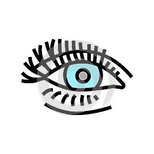 false eyelashes color icon vector illustration