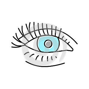 false eyelashes color icon vector illustration