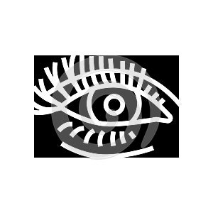 false eyelashes glyph icon vector illustration