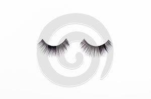 False eyelashes isolated on white.