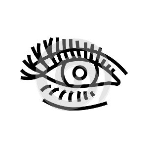 false eyelashes line icon vector illustration