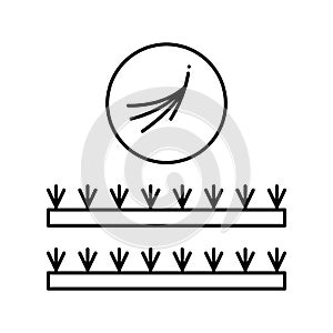 false eyelashes set line icon vector illustration