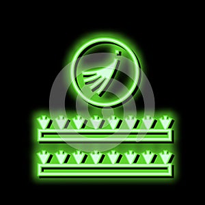 false eyelashes set neon glow icon illustration