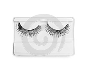 False eyelashes on background