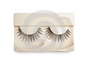 False eyelashes on background