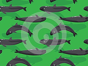 False Killer Whale Cartoon Background Seamless Wallpaper