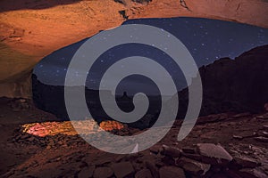 False Kiva at Night with starry sky