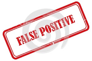 false positive stamp on white