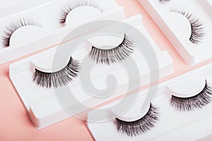 False Strip eyelashes in boxes