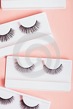 False Strip eyelashes in boxes