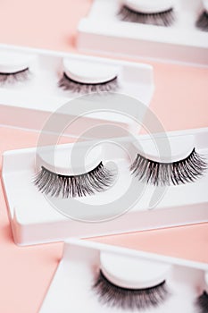 False Strip eyelashes in boxes