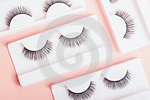 False Strip eyelashes in boxes