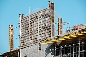 Falsework used on skyscraper building photo