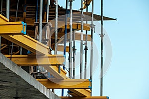 Falsework used on skyscraper building