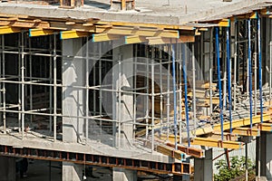 Falsework used on skyscraper building photo