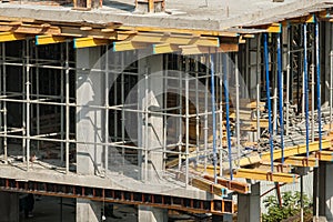 Falsework used on skyscraper building photo