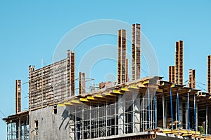 Falsework used on skyscraper building photo