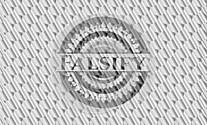 Falsify silver badge. Scales pattern. Vector Illustration. Detailed.  EPS10