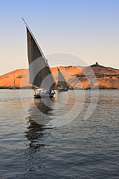Faluca boat sailing