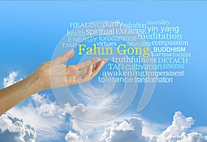 Falun Gong a Chinese system of spiritual teachings Word Cloud photo