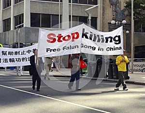 Falun Gong protest