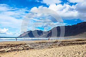 Famara beach. Lanzarote, Canary Islands