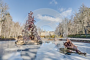 Fame fountain at La Granja Palace, Spain photo