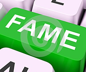 Fame Keys Mean Renowned Or Popular photo