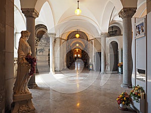 Famedio at Cimitero Monumentale (Monumental Cemetery) in Milan