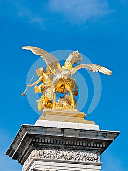 Fames golden statue