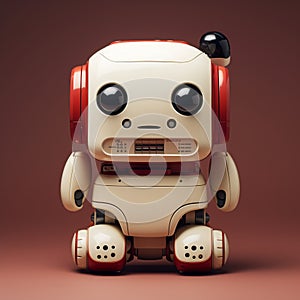 Famicom-inspired Entertainment Robot With Big Eyes