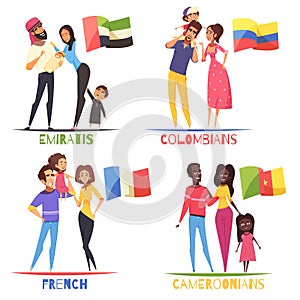 Families Nationalities Design Concept photo