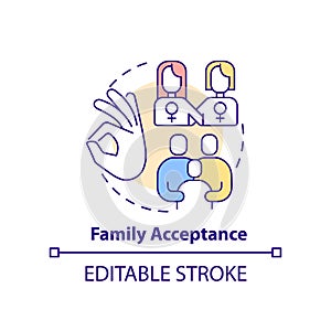 Family acceptance concept icon