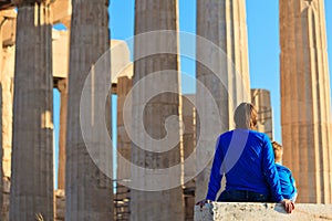 Family in Acropolis, Athens, Greece