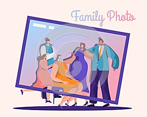 Family activities flat vector illustrations set