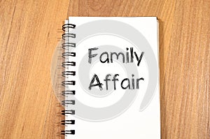 Family affair text concept