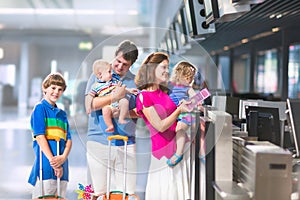 Family at the airport