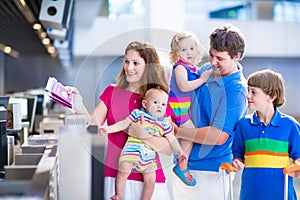 Family at the airport