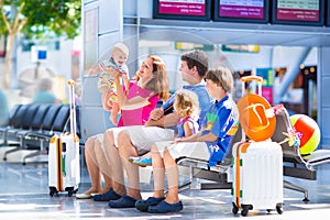 Family at the airport