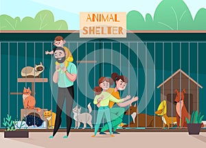 Family Animal Shelter Composition photo