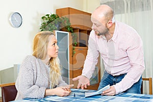 Family arguing over documents