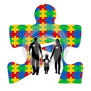 Autism Puzzle Piece/ Eps photo