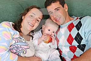 Family with baby