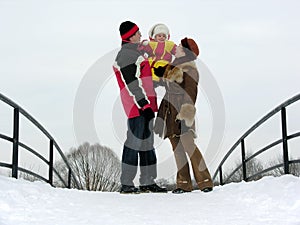 Family with baby