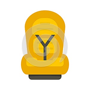 Family baby car seat icon flat isolated vector