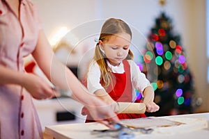 Family baking on Christmas eve