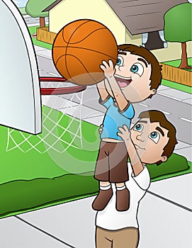 Family Basketball Game