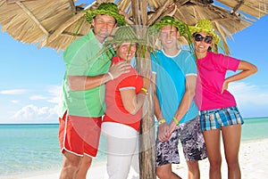 Family on the beach