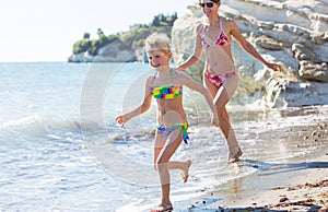 Family on the beach