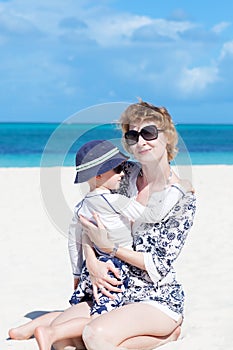 Family at the beach